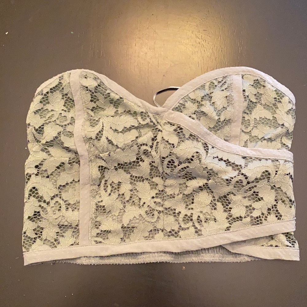 Free People Intimately crop Lace, corset bralet